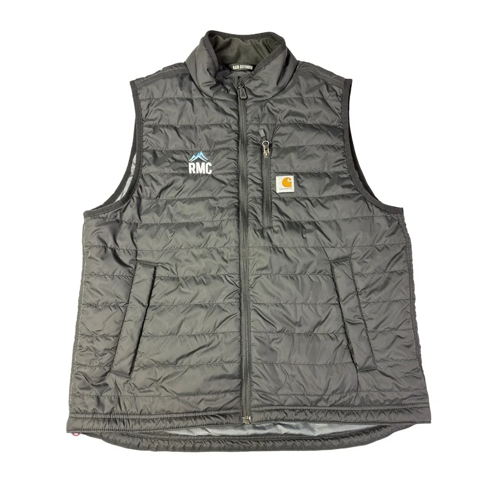 Carhartt Rain Defender Relaxed Fit Quilted Vest Black Mens Large OV2286-M